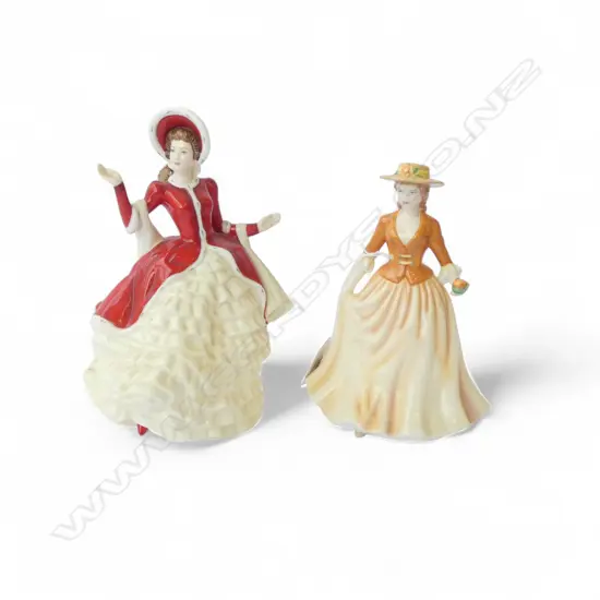 2 ROYAL DOULTON FIGURES 'CHRISTMAS DAY' & 'AUTUMN STROLL' H.160mm in boxes