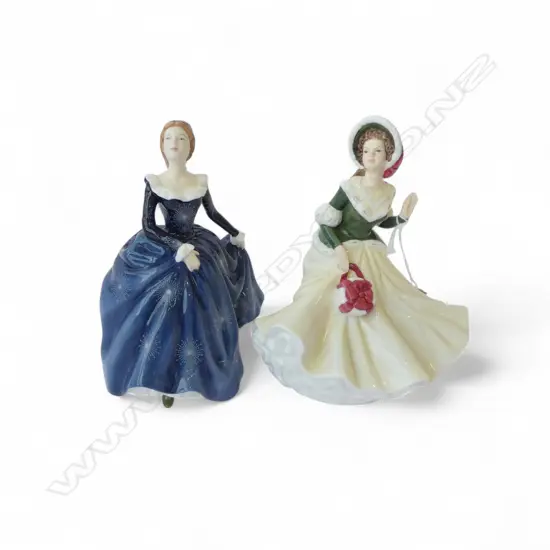 2 ROYAL DOULTON PRETTY LADIES FIGURES H.190mm in box