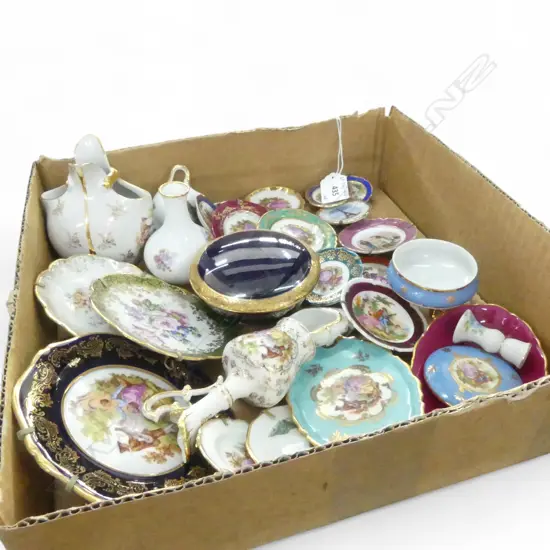 COLLECTION OF 30 PLUS MINITURE LIMOGE CHINA PCS TALLEST 120MM