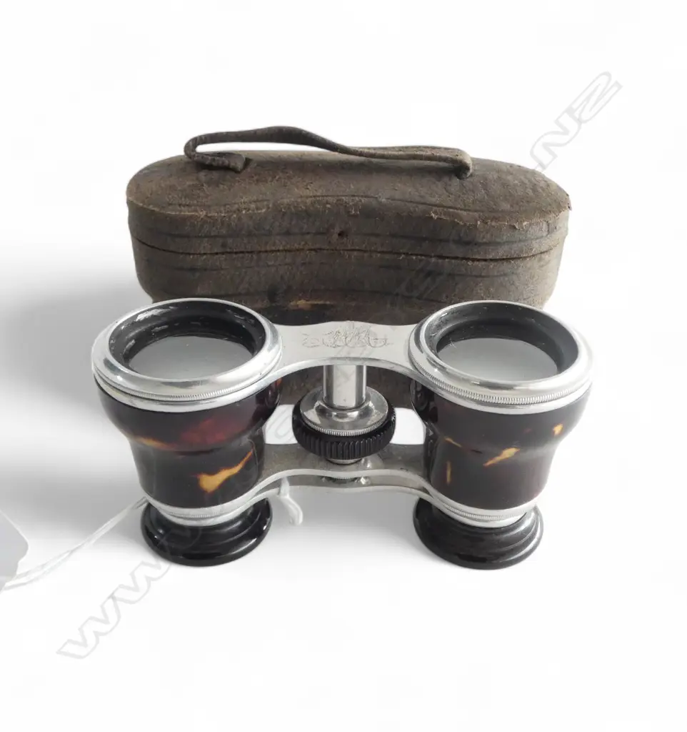 PR OF CASED TORTOISE SHELL OPERA GLASSES Image 1++