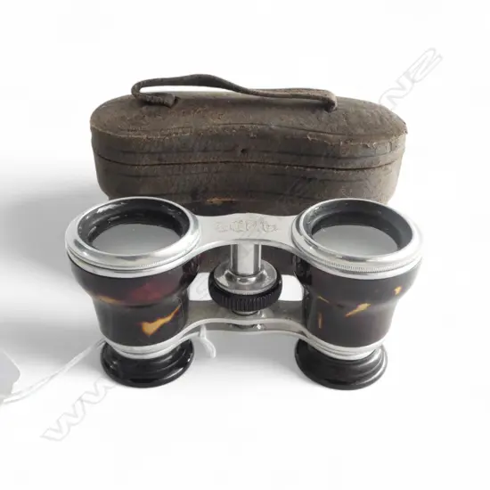 PR OF CASED TORTOISE SHELL OPERA GLASSES