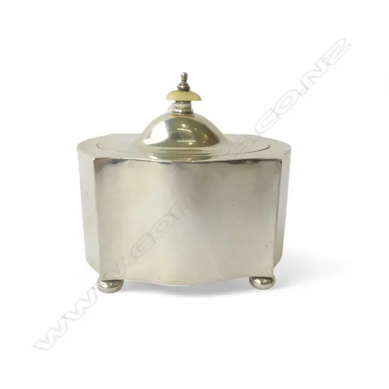 STG SILVER CADDY, LONDON 1919, 286gms 