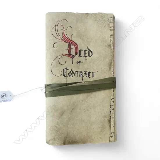THE HOBBIT: AN UNEXPECTED JOURNEY BILBO BAGGINS DEED OF CONTRACT - REPLICA PROP