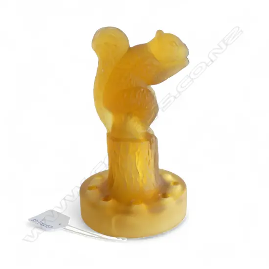 VINTAGE AMBER GLASS SQUIRREL H170MM