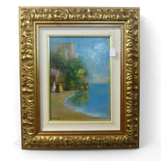 EDUARDO AMATO VILLA A SORRENTO 1996 OIL ON BOARD SIGNED AND DATED 340 X 250 MM