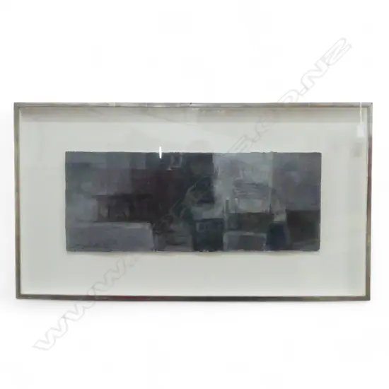 NGUYEN CAM, 'CITYSCAPE', FRAMED OIL ON RICEPAPER, 250x650mm