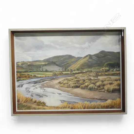LOUISE B. CASBOLT 'EVENING CALM NEAR WHITIANGA' ACYLIC ON CANVAS 660x910mm