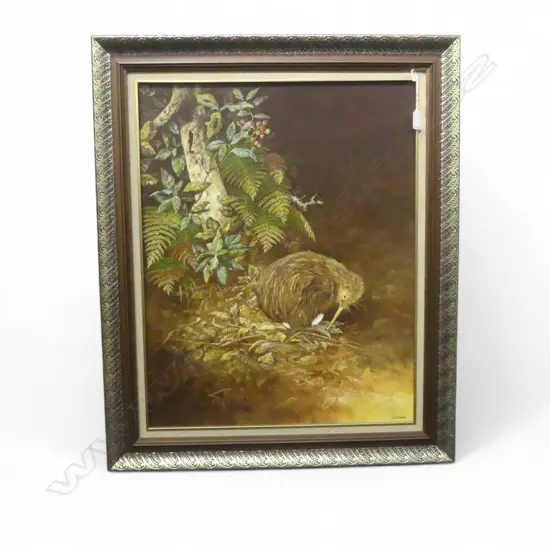 JEANETTE BLACKBURN KIWI OIL ON CANVAS BOARD SIGNED 630 X 500MM see note below about the artist...