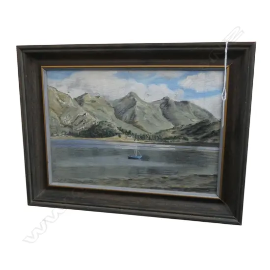 INDISTINCTLY SIGNED N.Z. OIL, COROMANDEL,165x240mm