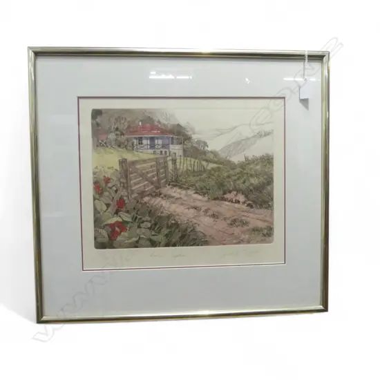 CYNTHIA TAYLOR, FARM GATE, ETCHING Ed. 15/80, 300x370mm