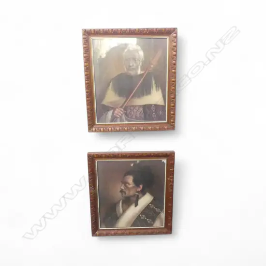 2 LINDAUER PRINTS 260x230mm; Te Hau-Takiri Wharepapa & Anahana 