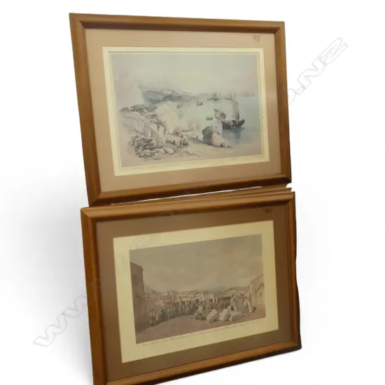 6 FRAMED PRINTS OF MAINLY EARLY HONG KONG 280x360mm