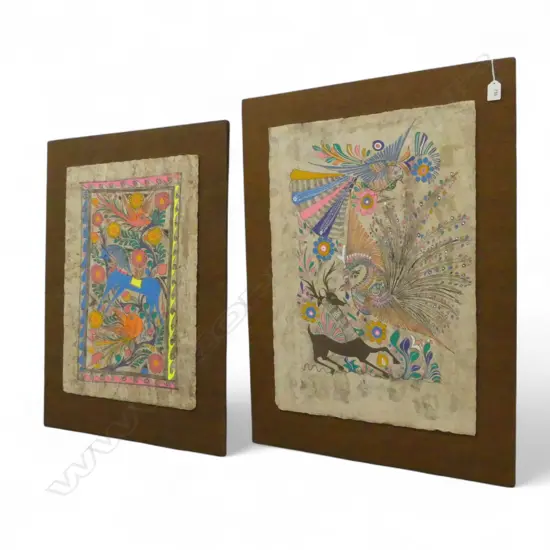 PR GUATEMALAN PAINTINGS ON LEATHER 665x460mm