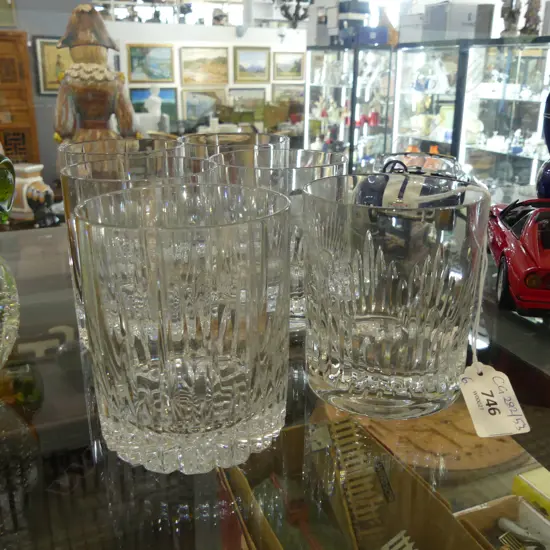 6 CRYSTAL TUMBLERS H.100mm