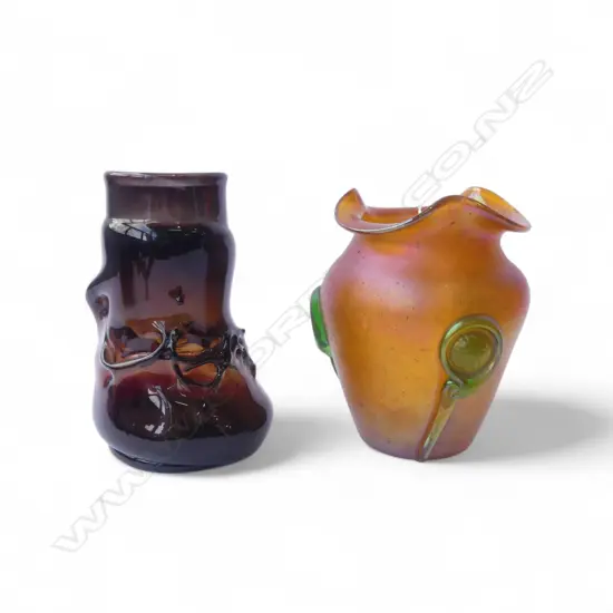 2 GLASS VASES H.155mm