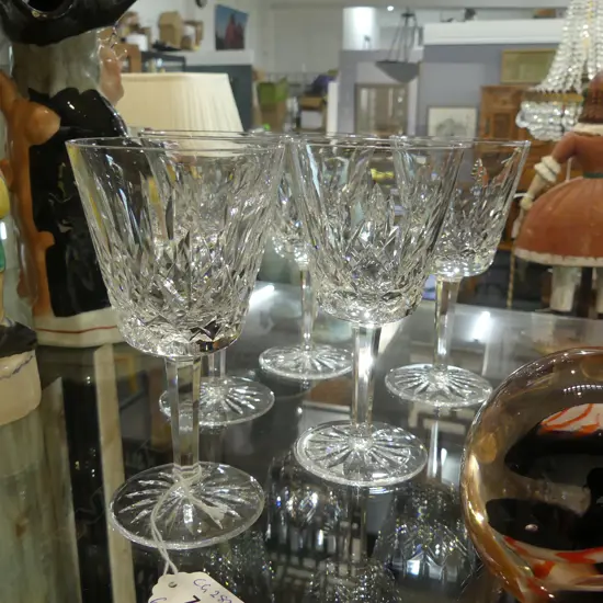5 WATERFORD WINE GLASSES H.150mm