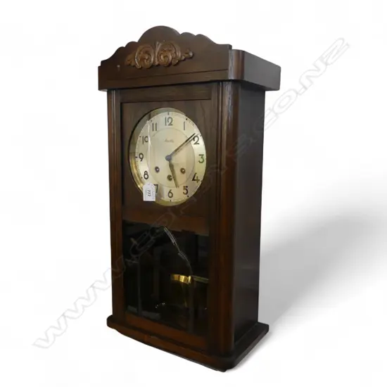 VINTAGE MAUTHE OAK WALL CLOCK H.635mm