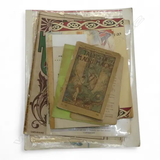 2 B/W MAGAZINES, EARLY N.Z. MAORI BOOKLETS & OTHER EPHEMERA