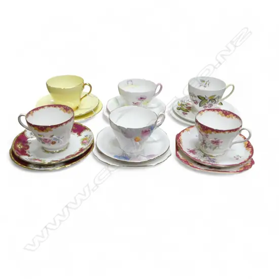 6 SHELLEY CHINA CSPS MIXED PATS