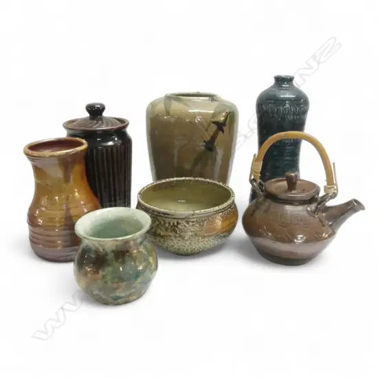 7 PCES N.Z. STUDIO POTTERY Incl. PETER STITCHBURY 