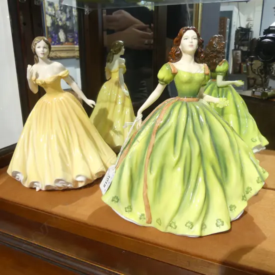 2 ROYAL DOULTON FIGURES 'ELIZABETH' (FIGURE OF THE YEAR 2003) & 'IRISH CHARM' H.230mm