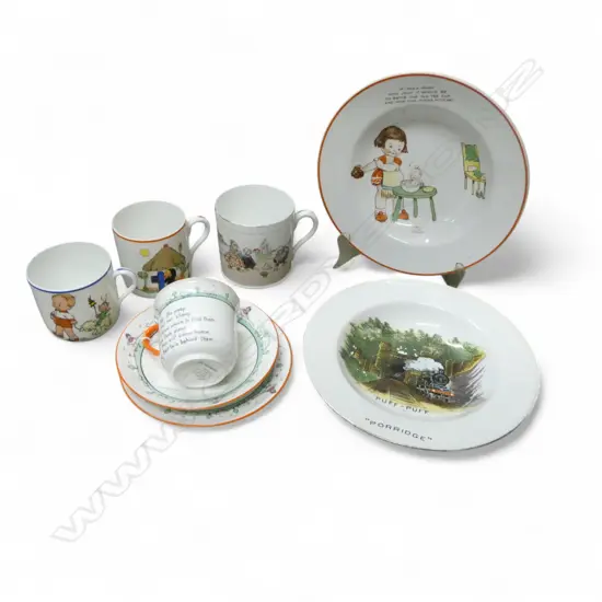 SMALL COLLECTION SHELLEY CHINA CHILDS CHINA CSP 2 BABY PLATES & MUGS