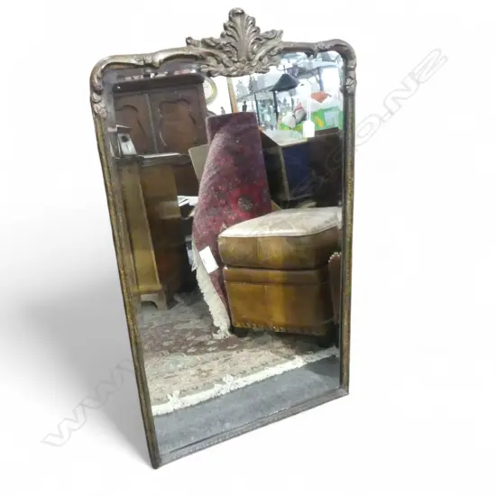 ANTIQUE STYLE BEVELLED MIRROR w. METAL FRAME 1040x600mm