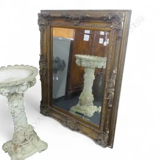 LG BEVEL EDGED MIRROR IN ORNATE GILDED FRAME 1370x1220mm