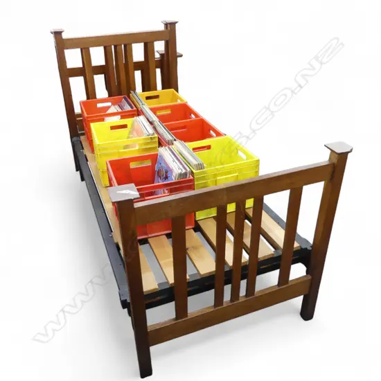 PR ARTS AND CRAFTS OAK SINGLE BED FRAMES