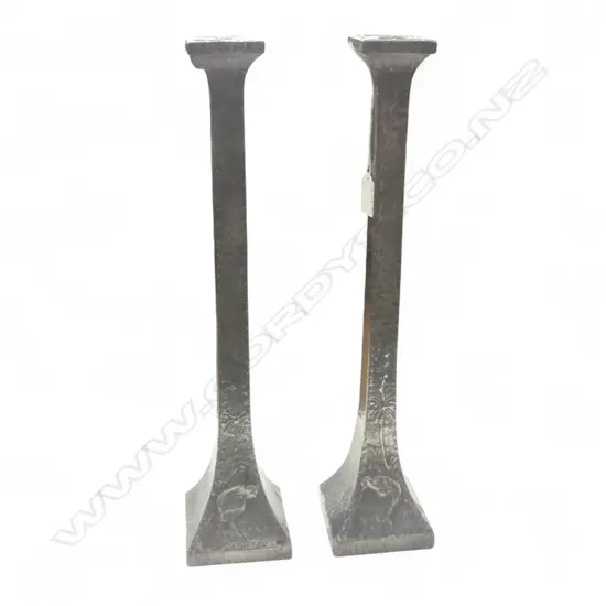 PR TALL ARTS & CRAFTS STYLE CANDLESTICKS H.460mm