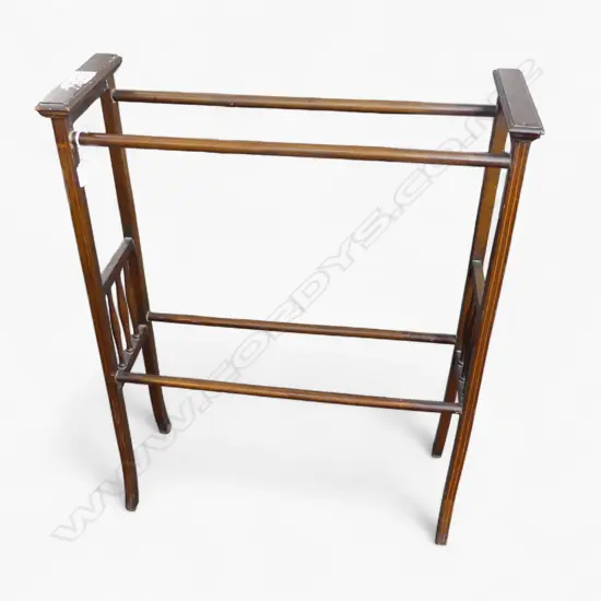 EARLY 20thC SHERATON REVIVAL WOODEN TOWEL RAIL W.680mm