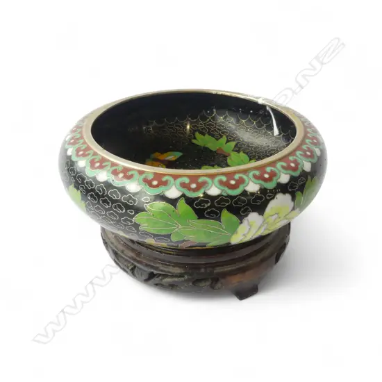 CLOISONNE BOWL ON STAND 155mm dia