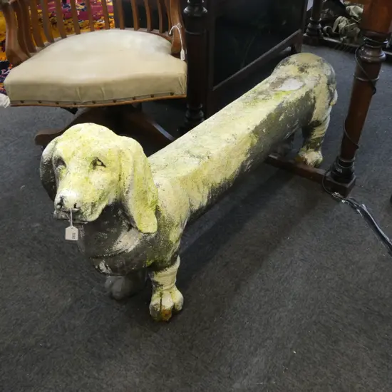 COMPOSITE SAUSAGE DOG GARDEN BENCH L.1350mm