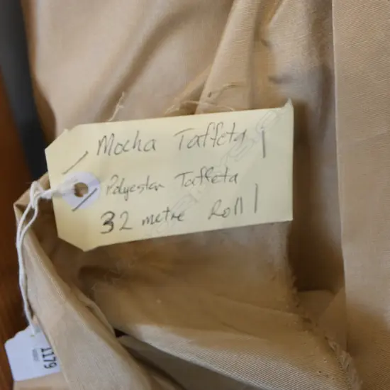 FABRIC BOLT; MOCHA TAFFETA POLYESTER, 32M