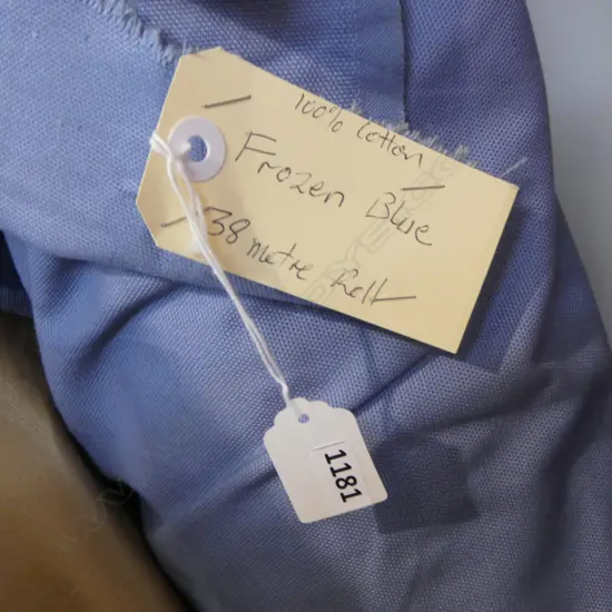 FABRIC BOLT; FROZEN BLUE COTTON, 38M