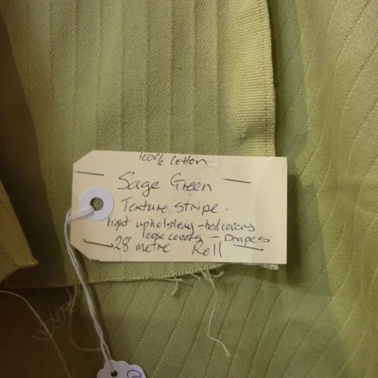 FABRIC BOLT; SAGE GREEN COTTON, 28M