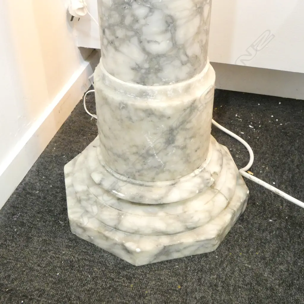 ANTIQUE MARBLE COLUMN IN 7 PARTS faults H.1100mm GRAVITY HELD ONLY Image 1++