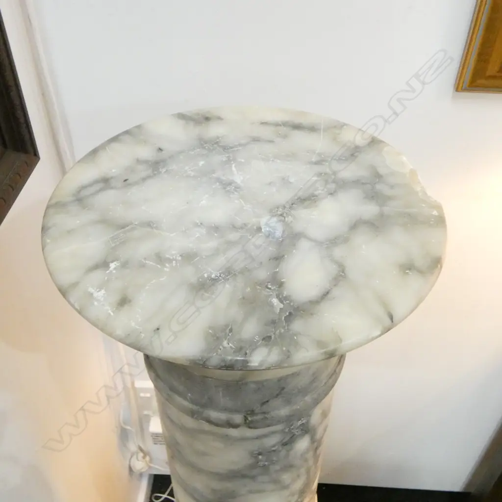 ANTIQUE MARBLE COLUMN IN 7 PARTS faults H.1100mm GRAVITY HELD ONLY Image 1++