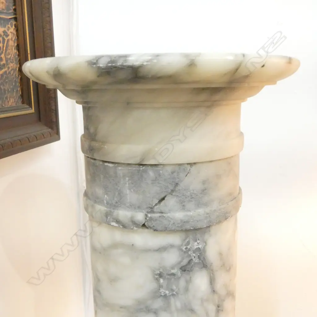 ANTIQUE MARBLE COLUMN IN 7 PARTS faults H.1100mm GRAVITY HELD ONLY Image 1++