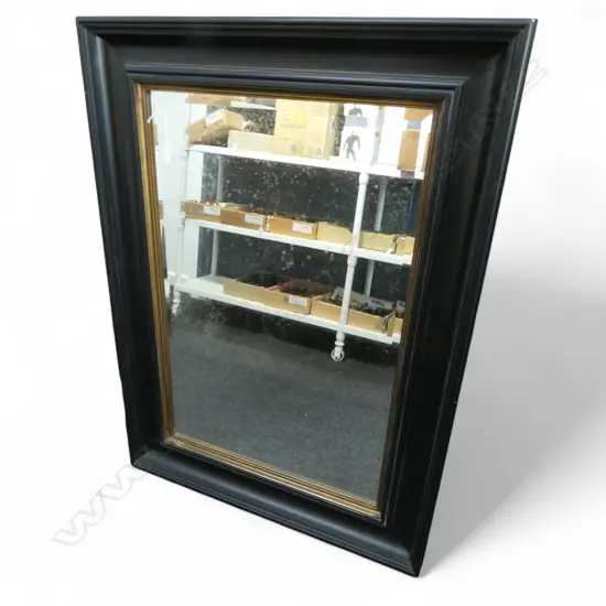 MODERN MIRROR, BLACK FRAME, EX CC INTERIORS 1160x850mm