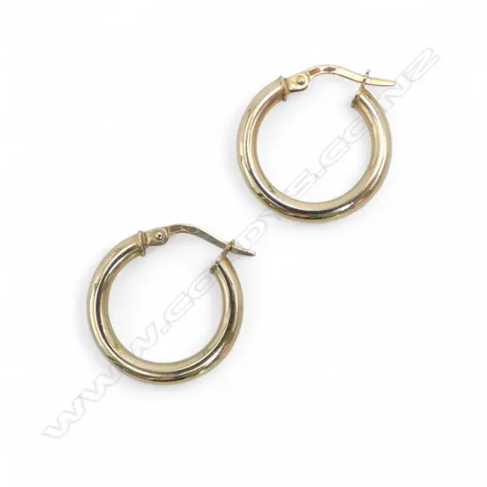 PAIR 9ct GOLD HOOP EARRINGS 1.19gm