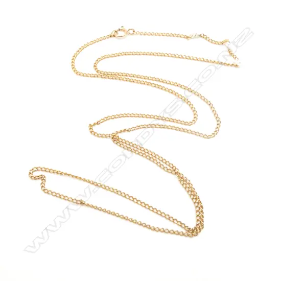 LONG 9ct YELLOW GOLD NECK CHAIN. L.700mm. 7.6gms