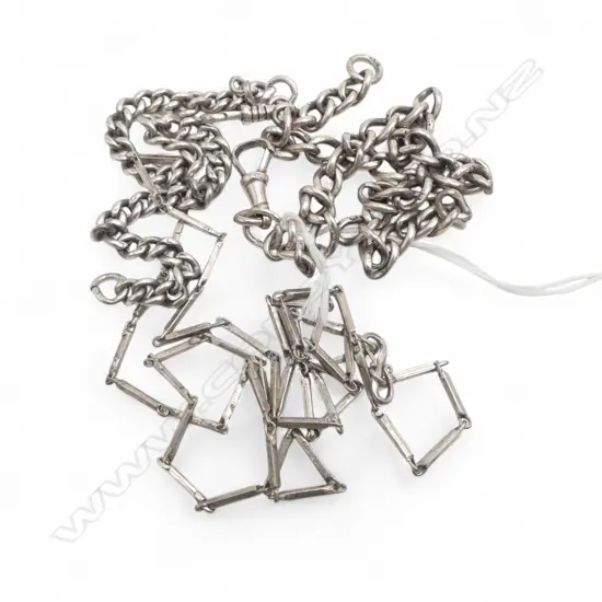 3 STG SILVER CHAINS, 43gms