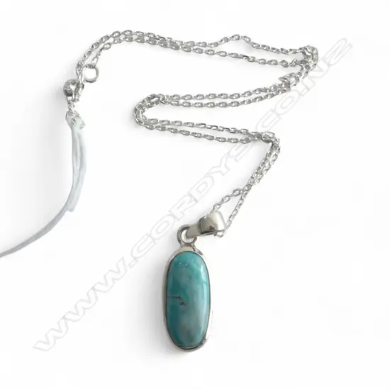 STG SILVER TURQUOISE ?PENDANT NECKLACE