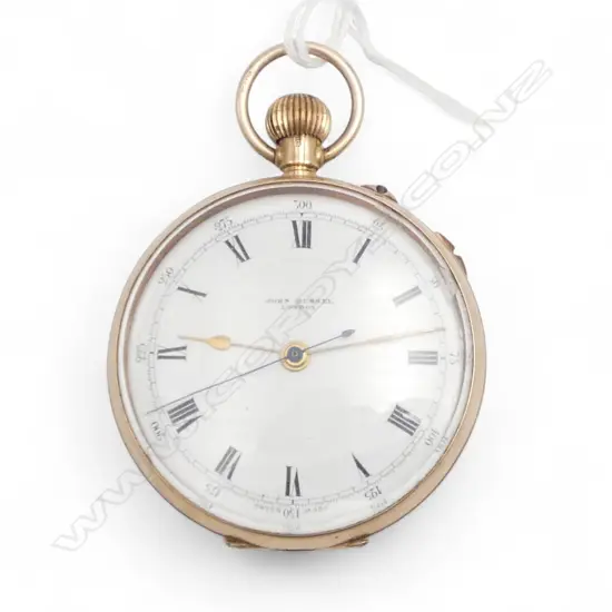 JOHN RUSSEL LONDON 9ct GOLD POCKET WATCH 79.62gms internal cover not gold, faults to glass