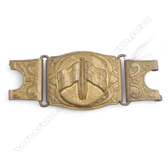 'NZ SCo' NEW ZEALAND STEAMSHIP Co. GILT BELT BUCKLE  piece