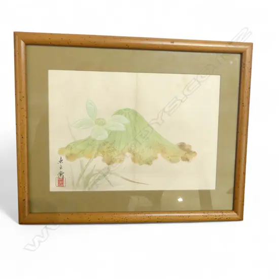 FRAMED JAPANESE WATERCOLOUR 200x290mm