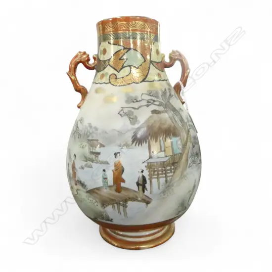 JAPANESE MEIJI PERIOD KUTANI VASE H. 330mm.