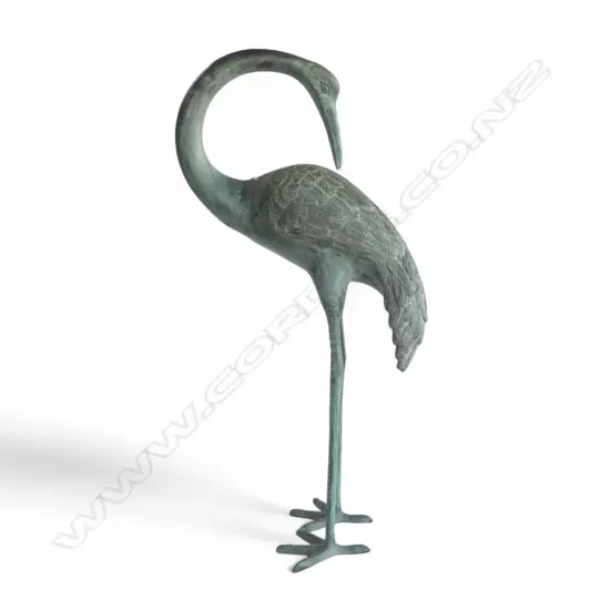 METAL HERON GARDEN STATUE H.760mm