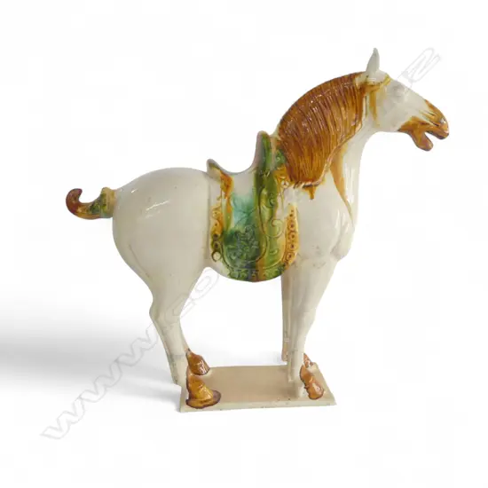 MODERN TANG STYLE HORSE H.290mm sancai glaze, small chip to ear